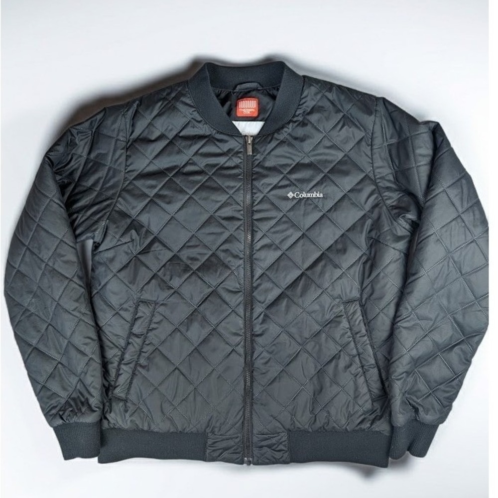 Columbia Hawlings Hill Thermal Coil Quilted Bomber Jacket Full Zip Lightweight